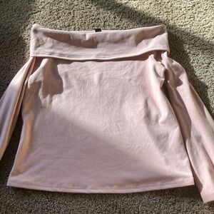 Off-Shoulder Light Pink Top